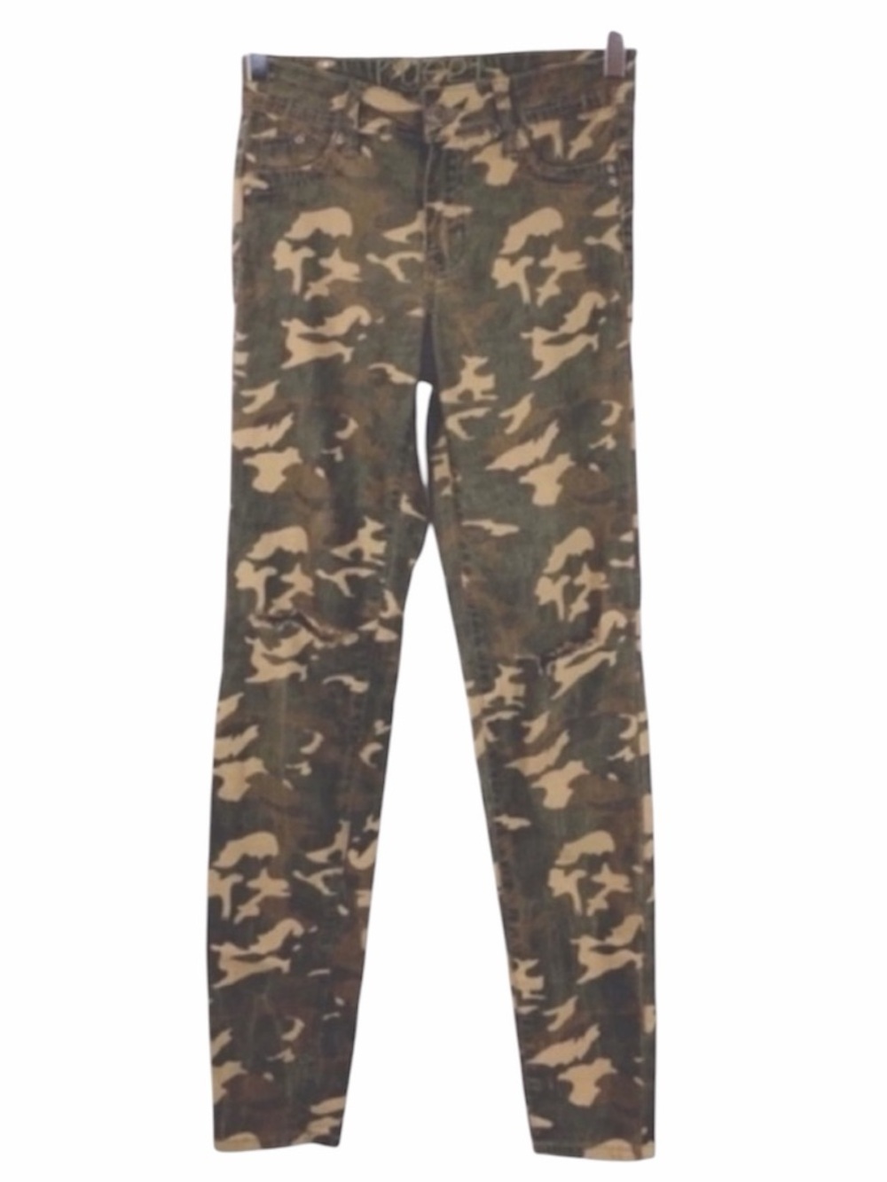 RUE 21 camo distressed mid rise jeggings 3/4